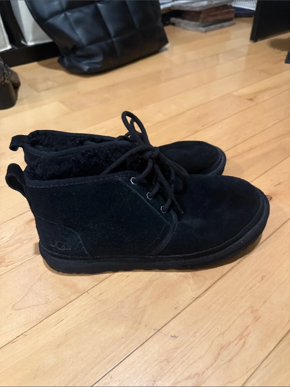 UGG Black Suede Lace-Up Chukka Boots